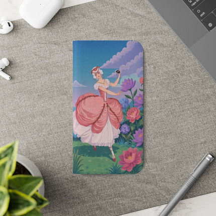 🌸🩰 The Garden Dancer Flip Case – Art Deco Floral Whimsy