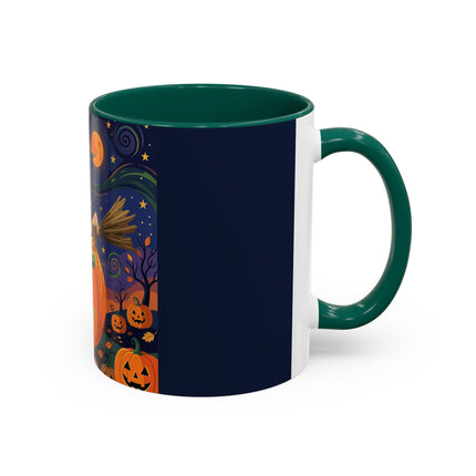 🧙‍♀️🎃 The Witch Of Pumpkin Moon Hollow Colorful Mug – Whimsical Halloween Magic