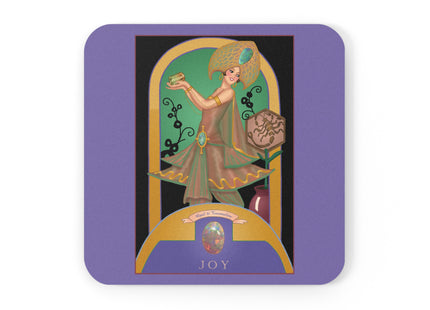 Libra Zodiac Design – October & Opal, Tourmaline | Cork Back Coaster