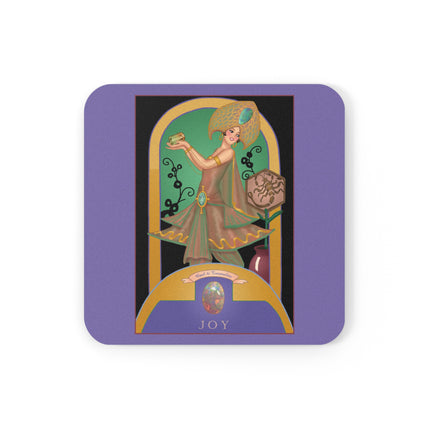 Libra Zodiac Design – October & Opal, Tourmaline | Cork Back Coaster