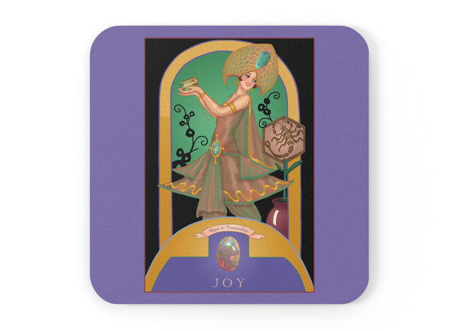 Libra Zodiac Design – October & Opal, Tourmaline | Cork Back Coaster