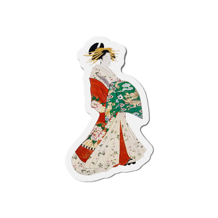 Japanese Woman by Hosoda Eishi Die-Cut Magnets (5 Sizes)