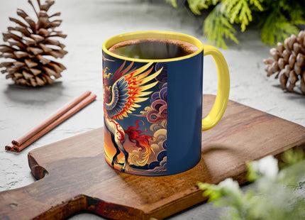 Flame-Winged Horse at Sunset Colorful Mugs (11oz, 15oz)