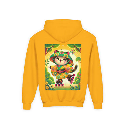 Firefly Dance on Wheels Youth Hooded Sweatshirt – Magical Motion & Playful Glow