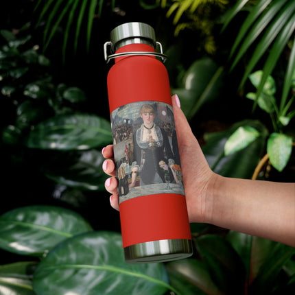 A Bar at the Folies-Bergère by Edouard Manet Copper Vacuum Insulated Bottle, 22oz
