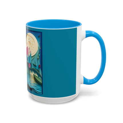 Ethereal Moonlit Lake Colorful Mugs (11oz, 15oz)