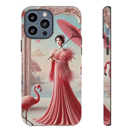 Petals, Porcelain, and Flamingos Phone Cases