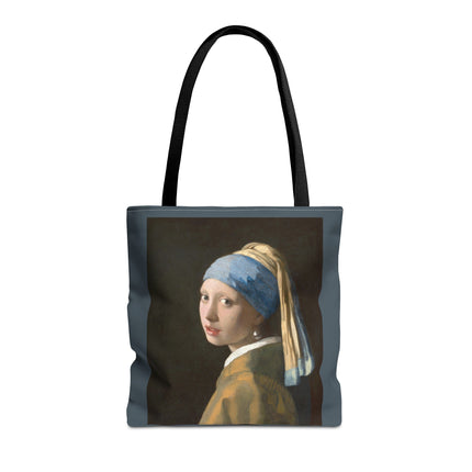 Girl with a Pearl Earring by Johannes Vermeer Tote Bag (AOP)