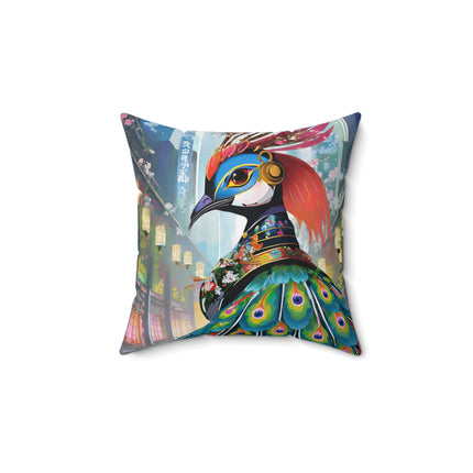 Techno Plumes Spun Polyester Square Pillow