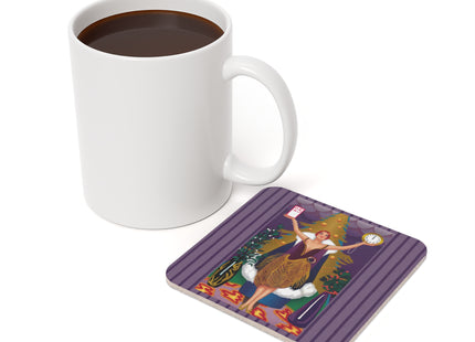 Countdown to Christmas Elegance Cork Back Coaster