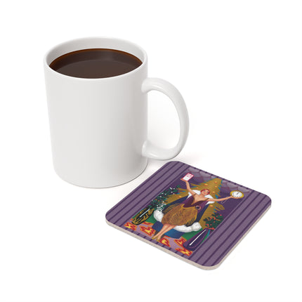 Countdown to Christmas Elegance Cork Back Coaster
