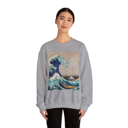 The Great Wave off Kanagawa by Katsushika Hokusai Heavy Blend™ Crewneck Sweatshirt