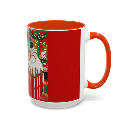 🎄💃 The Christmas Mirror Duet Colorful Mug – Art Deco Holiday Elegance