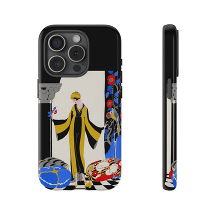 Art Deco Flapper in Yellow Robe Phone Case – Elegant Glamour & Exotic Charm