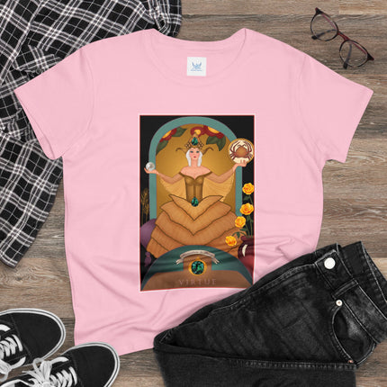 June & Pearl, Alexandrite (from the Gem Series) by Sofia Chiostri Women's Midweight Cotton Tee