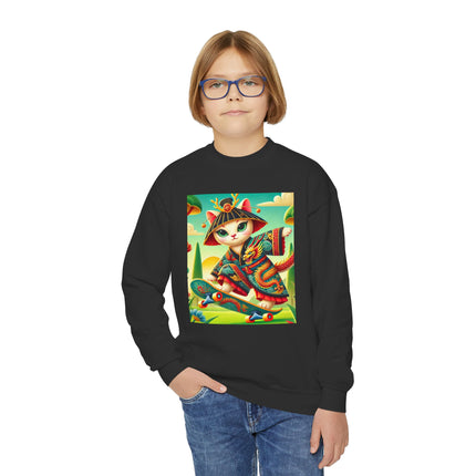 Dragon Dance on Wheels Youth Crewneck Sweatshirt – Energy, Style & Fearless Creativity