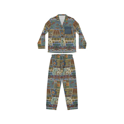 Chinois et Japonais by Auguste Racinet Women's Satin Pajamas (AOP)