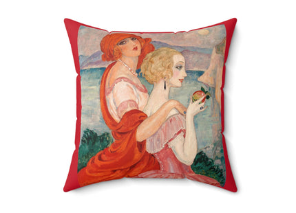 Sur la Route d'Anacapri by Gerda Wegener Spun Polyester Square Pillow