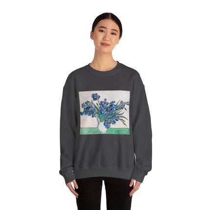Irises by Vincent Van Gogh Heavy Blend™ Crewneck Sweatshirt