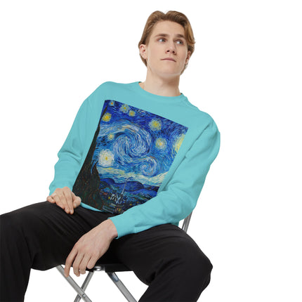 The Starry Night by Vincent Van Gogh Garment-Dyed Sweatshirt