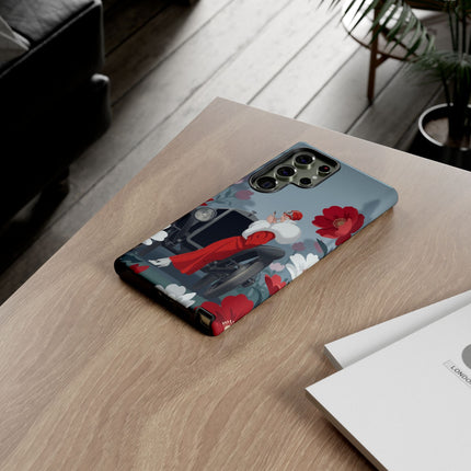 🚗🌺 The Lady Of The Grand Touring Car Phone Case – Art Deco Motoring Elegance