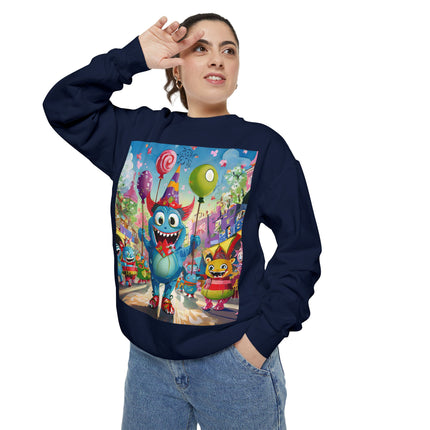 Monster Parade Madness Unisex Garment-Dyed Sweatshirt