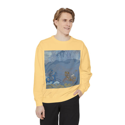 The Duel by Nicholas Roerich Unisex Garment-Dyed Sweatshirt