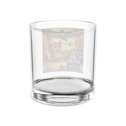 Naughty or Nice Kitten Christmas Rocks Glass, 10oz