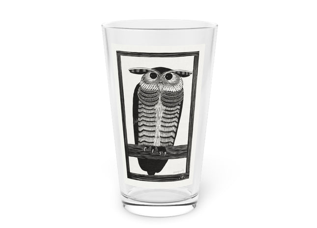 Horned Owl by Samuel Jessurun de Mesquita Glass, 16oz