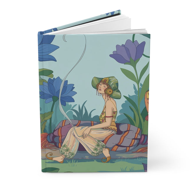 🌿✨ The Lady Of The Incense Garden Hardcover Journal – Art Deco Fashion Illustration