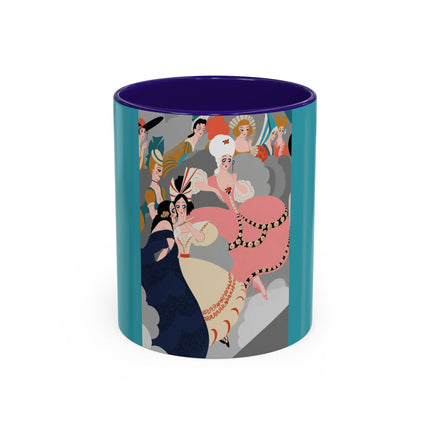 Celestial Masquerade Colorful Mugs – Theatrical Elegance & Floating Whimsy
