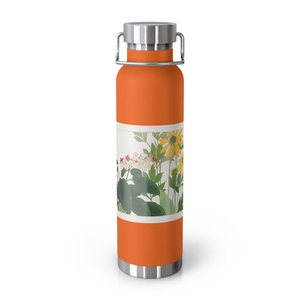 Clerodendrum & Rudbeckia by Tanigami Kônan Copper Vacuum Insulated Bottle, 22oz