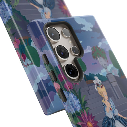 🦚🌸 The Peacock Garden Terrace Phone Case – Art Deco Floral Elegance