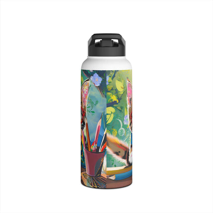 Kitten Scholars Stainless Steel Water Bottle