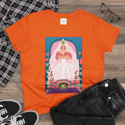 August & Peridot (from the Gem Series) by Sofia Chiostri Women's Midweight Cotton Tee