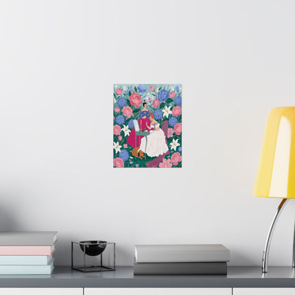 🌸💎 The Garden Of Little Treasures Matte Vertical Poster – Art Deco Floral Elegance