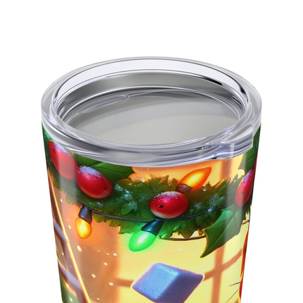 Naughty or Nice Kitten Christmas Tumbler 20oz