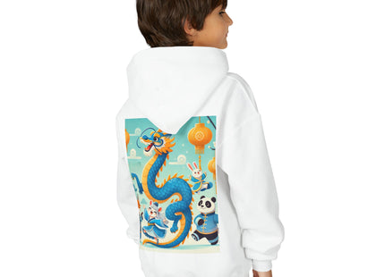 Blue & Gold Dragon Festival Parade Youth Heavy Blend Hooded Sweatshirt