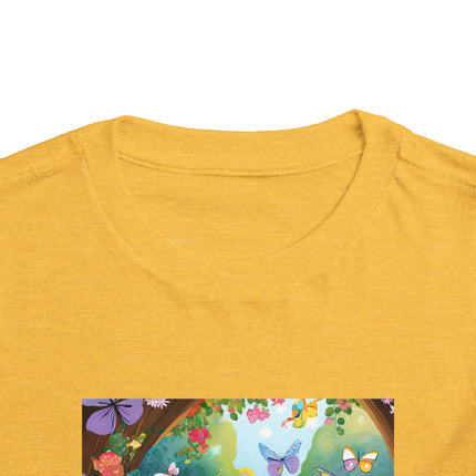 Baby Unicorns and Fluttering Butterflies Toddler Short Sleeve Tee