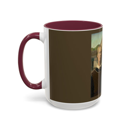 American Gothic by Grant Wood Colorful Mugs (11oz, 15oz)