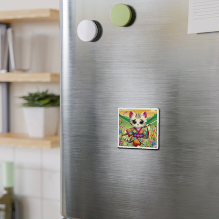Samurai Kitten Die-Cut Magnets (5 Sizes)