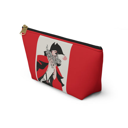 Crimson Masquerade Cosmetic Bag – Dramatic Grace & Bold Elegance