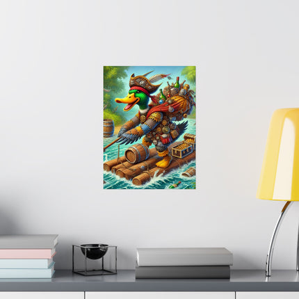 🦆🗺️ The Daring Drake Matte Vertical Poster – Adventure, Freedom & Mythic Storytelling