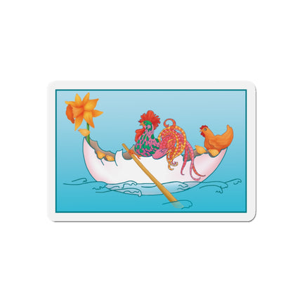 A Rooster's Seafaring Adventure Die-Cut Magnets (5 Sizes)