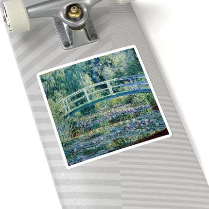 Water Lilies and Japanese Bridge by Claude Monet Kiss-Cut Stickers (4 Sizes)