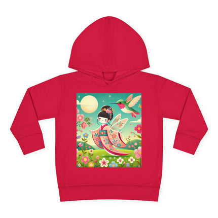 Geisha Fairy and the Hummingbird Blossom Toddler Pullover Fleece Hoodie