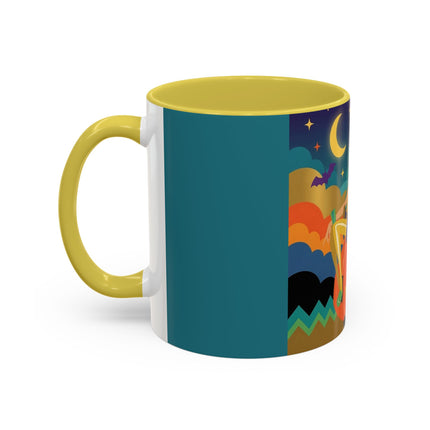🌙🎃 The Witch Of Crescent Moon Pumpkin Colorful Mug – Colorful Halloween Charm