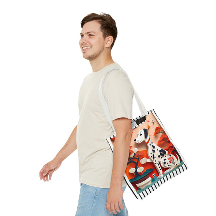 Dalmatian at an Autumn Bonsai Exhibition Tote Bag (AOP)