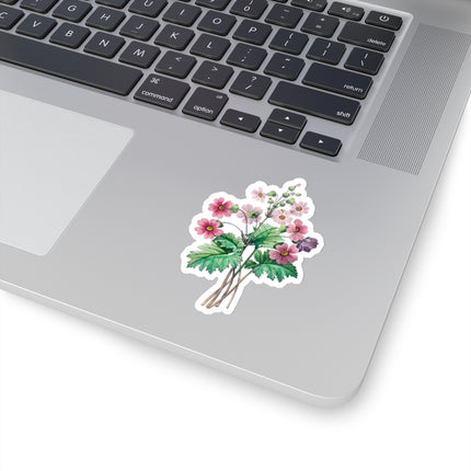 Chinese Primrose botanical illustration by Pierre-Joseph Redouté Kiss-Cut Stickers (4 Sizes)