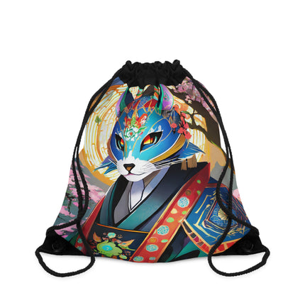 Cyberpunk Samurai Drawstring Bag
